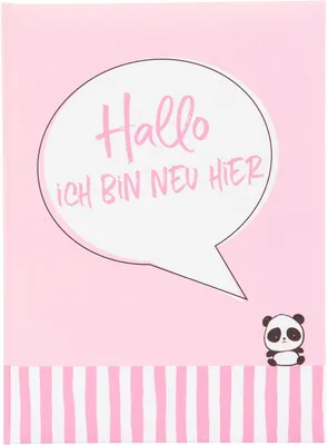 Image de Carnet de bébé Goldbuch « Je suis nouveau ici » Rose 21 x 28 cm
