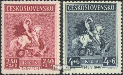 Produktbild von Briefmarken Tschechoslowakei 1946 Mi 490-491 postfrisch Maiaufstand