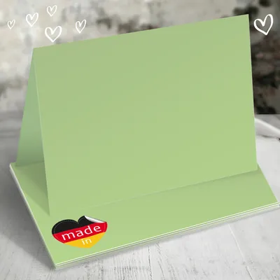 Produktbild von 50 Tischkarten Blanko grün, Hochzeit Geburtstag, Pastell Modern