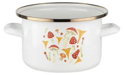 Produktbild von Emaillierter Topf 20 cm, 3,75 l, mit Pilzmotiv