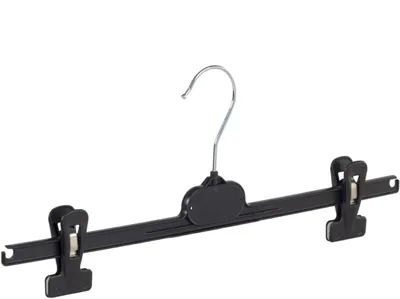 Obrázok produktu pre Ramienko na nohavice 40 cm, 40 kusov, plast, čierna, pre šatníkovú skriňu