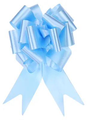 Produktbild von Ziehschleifen mit Geschenkbändern - 15 Stück - Zur Dekoration von Geschenkverpackungen - Hellblau - 12 cm