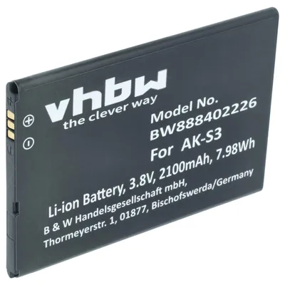 Produktbild von vhbw Akku kompatibel mit Emporia Smart 3 Handy Smartphone Senioren Telefon (2100 mAh, 3,8 V, Li-Polymer)