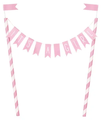 Produktbild von Cake Topper It's a Girl Rosa 25 x 22,5 cm Babyparty - Einheitsgröße