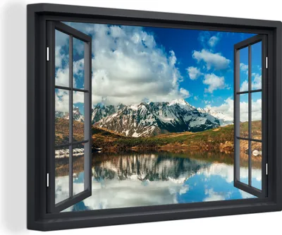 Obrázek produktu pro OneMillionCanvasses® Malba na plátně Nástěnná malba na plátně - Výhled - Hory - Voda - 150x100cm