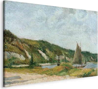 Produktbild von Italienischer Leinwand Leinwandbild - Les voiliers (Paul Gauguin) 120x80 cm Reproduktionen l-F-12487-b-a