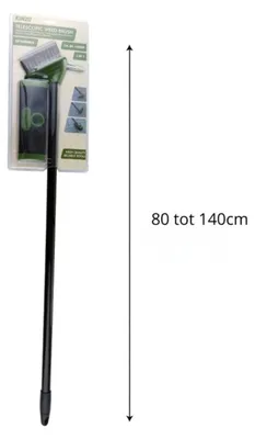 Obrázok produktu pre Kinzo teleskopická kefa na burinu 3 v 1 - Kefa na burinu so škrabkou a škrabkou - Dĺžka 80-140 cm - Čistenie škár dlažby - Ergonomické záhradné náradie na terasu a príjazdovú cestu
