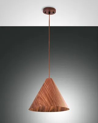 Produktbild von Fabas Luce Pendelleuchte Esino E27 Ø330mm Walnussfarben