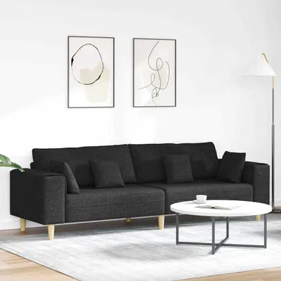 Produktbild von PUEAZU Sofa Schwarz 250 x 77 x 76 cm Stoff - Klassische Sofas @28711