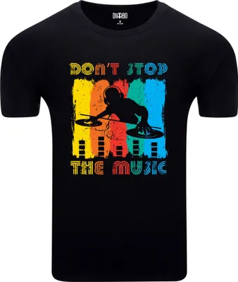Immagine prodotto di Diarbo t-shirt da uomo con stampa amante della musica colorata nera taglia XS