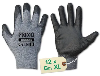 Produktbild von 12 x Arbeitshandschuhe Herren Gr. XL Garten Handschuhe Arbeit Gartenhandschuhe Damen Montage Handschuhe Mechaniker Latex Schutzhandschuhe Sicherheitshandschuhe Gr. 10