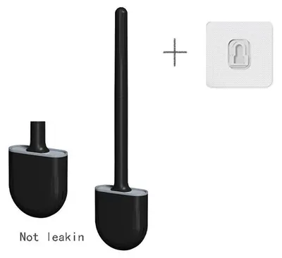Obrázek produktu pro Toaletní kartáč, ergonomická rukojeť, hygienický design, styl 2 – černý