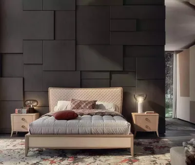 Produktbild von Schlafzimmer Set Bett 2x Nachttische Design Luxus neu 3tlg Modern Holz