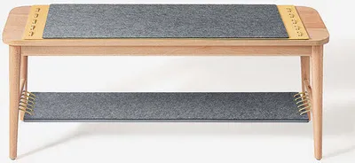 Zdjęcie produktu dla Ławka Rootz z schowkiem – ławka do przedpokoju – ławka przy łóżku – łatwy montaż – wytrzymała – ekologiczna – 110 cm x 46 cm x 37 cm
