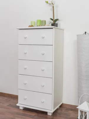 Produktbild von Kommode Kiefer massiv weiß