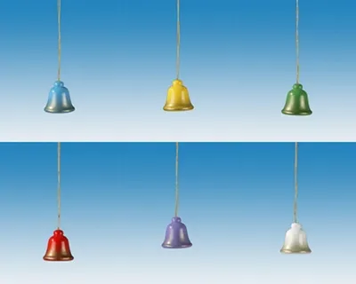 Obrázok produktu pre Veľkonočné dekoračné zvončeky ručne maľované 6 ks. VxT 2x2cm NOVINKA