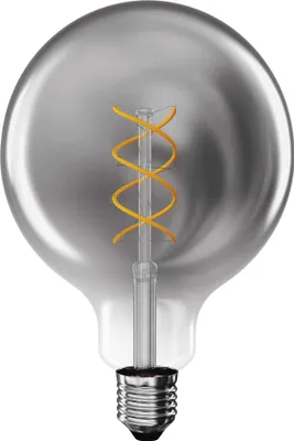 LED žárovka DECO SMOKED G125 / E27 / 4,5 W (19 W) / 180 lm / flame