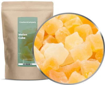 Produktbild von CrackersCompany Melonen-Würfel (Melon Cube), ZIP-Beutel 600 g