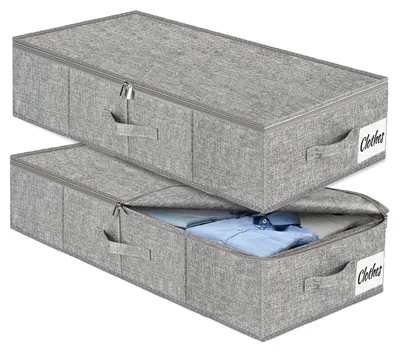 Produktbild von Elzusha – Aufbewahrungsbox für Kleidung mit Deckel und Tragegriffen