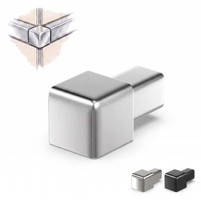 Produktbild von Dalsys Endstück Quadratprofil 10mm Edelstahl gebürstet