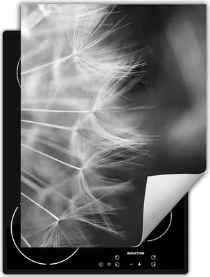 Produktbild von DarHaus Herdabdeckplatte Einteilig Küche Abdeckplatte für Glaskeramikfeld Abdeckung Induktionskochfeld Aufrollbare Matte 40x52 cm, grau - Blumen