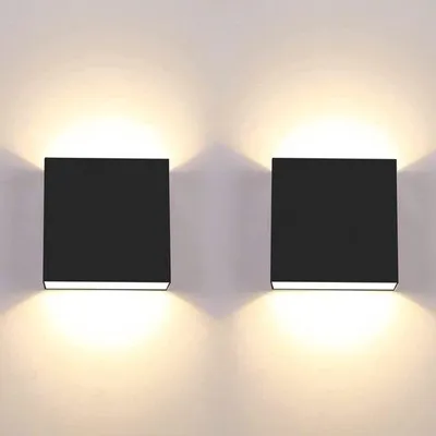 Zdjęcie produktu dla Kinkiet LED, 6 W, 3000 K, czarny, kwadratowy, do sypialni/salonu