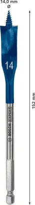 Obrázok produktu pre Bosch Exp Ploské Vrták Na Drevo 14 Mm