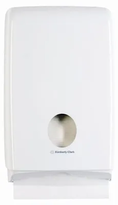 Produktbild von Aquarius™ Slimfold™ Spender für gefaltete Handtücher - Weiß - 1 Dispenser | Karton (1 Spender)