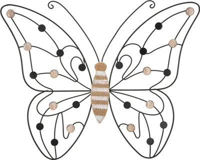 Immagine prodotto di FURNLUX Arte da parete farfalla marrone 40cm / Colore principale: Marrone / Dimensioni: 40 x 34 x 2 cm