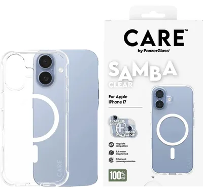 Image de PanzerGlass CARE by ® Fashionable Case Samba Transparent w. White MagSafe iPhone 17