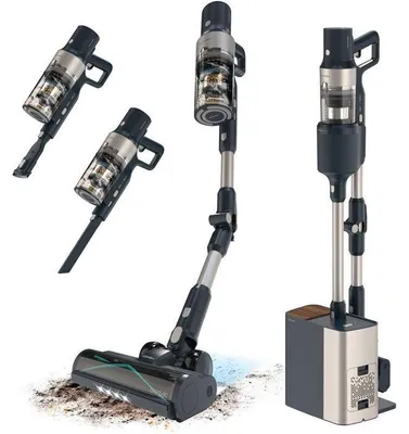 Image de Aspirateur Balai CECOTEC Conga Rockstar 5500 Hurricane Station Flex, 30000 Pa, 90 min Autonomie, Noir/Gris