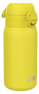 Isolierte Stahl-Wasserflasche 320 ml, Gelb, auslaufsicher, spülmaschinenfest