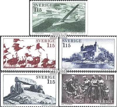 Produktbild von Briefmarken Schweden 1978 Mi 1028-1032 (kompl.Ausg.) postfrisch Västergötland