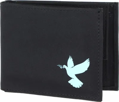 Produktbild von oxmox Geldbörse New Cryptan RFID Protect Pocketbörse Freedom Pigeon Print Cyan Black schwarz