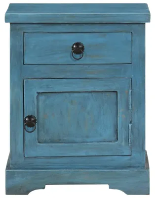 Produktbild von vidaXL Nachttisch Massivholz Mango 40x30x50 cm Blau