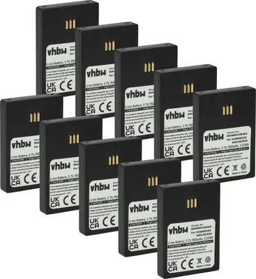 Produktbild von vhbw 10x Akku Ersatz für Ascom RB-D62-L, 600190/2C, 9D62 für schnurlos Festnetz Telefon (950 mAh, 3,7 V, Li-Ion) Schwarz