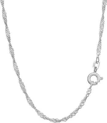 Produktbild von Echte 925er Sterlingsilber Singapur Kette Gedreht 45cm 1,80mm 2,2g 5915