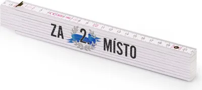 Obrázek produktu pro Metrie | Block 52 Skládací metr, s potiskem Za 2. místo | 2 m