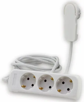 Produktbild von REV Steckdosenleiste 2m 3fach Flachstecker, weiß    0012316114