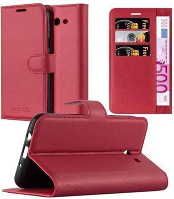 Obrázek produktu pro Cadorabo Case for Samsung Galaxy J7 2017 US Version Protective Case in Red Pouzdro na mobilní telefon s magnetickým zavíráním