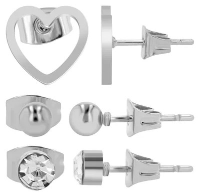 Produktbild von Akzent Damen Ohrring Lune Ohrstecker Ohrringe Edelstahl silber Damen wasserfest