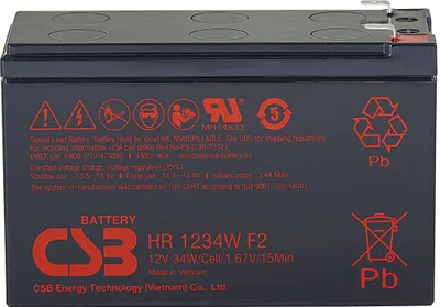 Image de Batterie de secours CSB HR1234W F2 12V, 9Ah, 130A