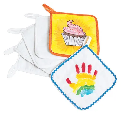 Produktbild von Colorations Topflappen Bastelset - eigene Topflappen gestalten, 12 Stück