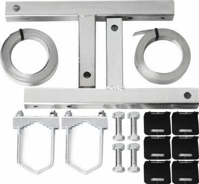 Immagine prodotto di Vayox Supporto antenna camino | Nastro | Banda 5m | Argento