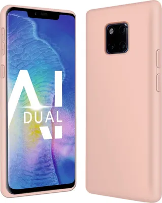 Produktbild von Conie TPU Schutzhülle für Huawei Mate 20 Pro Tasche Case Cover Bumper Silikon Mikrofaser Inlay Hülle in Rosa matt