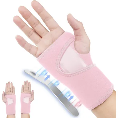 Produktbild von Handgelenkbandage mit Aluminiumstab für Damen und Herren, Pink, 1 Stück