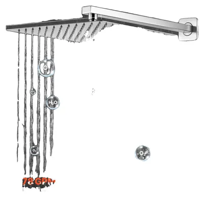 Immagine prodotto di VEVOR sistema doccia a pioggia per il bagno Sistema doccia con soffione a pioggia rotondo da 254 mm e doccetta, rubinetteria a parete per il bagno con valvola in ottone e set decorativo, oro spazzolato