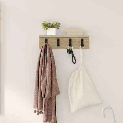 Image de Maison Exclusive - Table de chevet murale en chêne Sonoma 40 x 10,5 x 10,5 cm