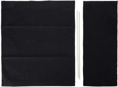 Obrázek produktu pro Ochranné potahy na židle – nepromokavá tkanina – 52,5 x 19,5 cm – černá