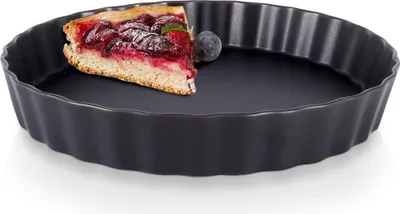 Obrázek produktu pro Kulatá porcelánová dortová forma 25 cm - Elegantní černá